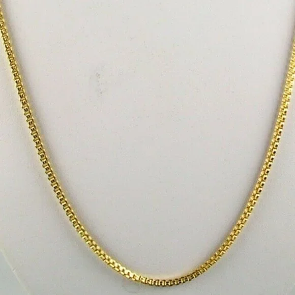 Norman Miller Box Chain Gold Plated 23" 3mm NWOT Perfect Condition M507 - Picture 5 of 5